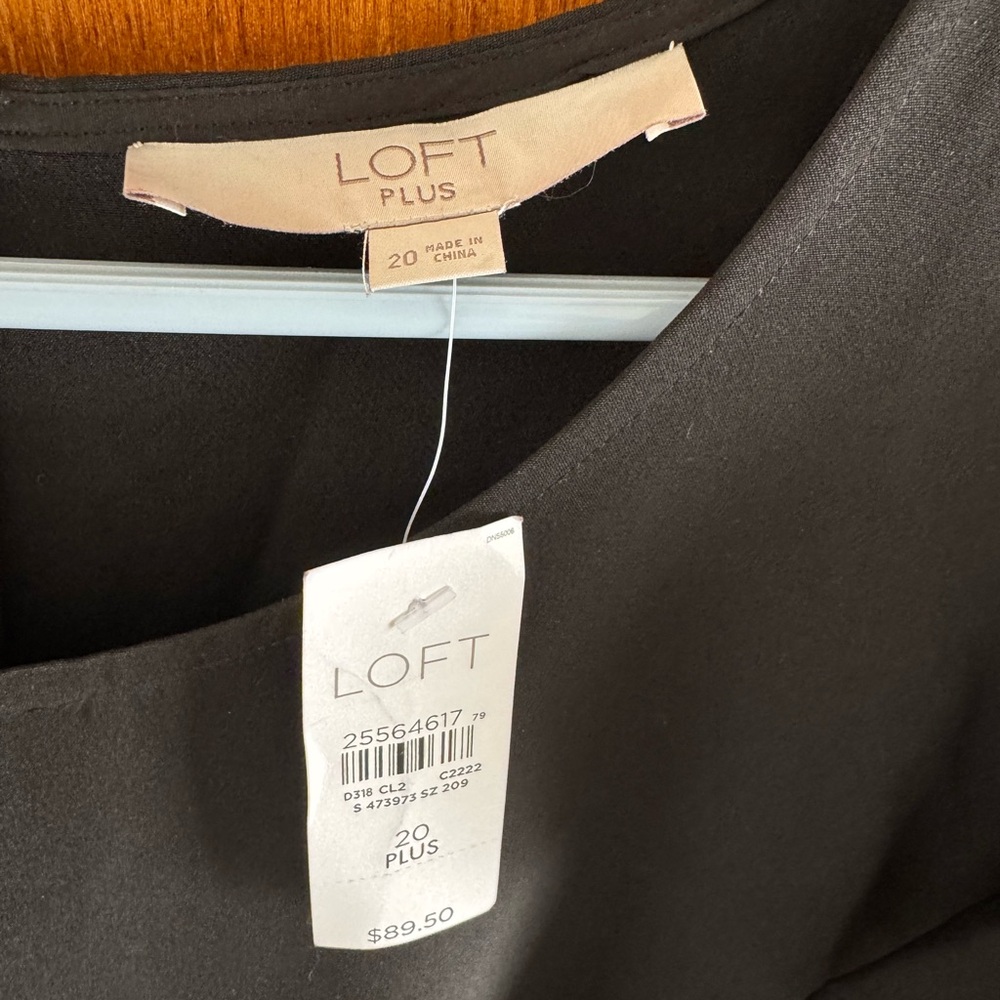 LOFT Black Ruffle Mini Dress - Picture 2 of 3